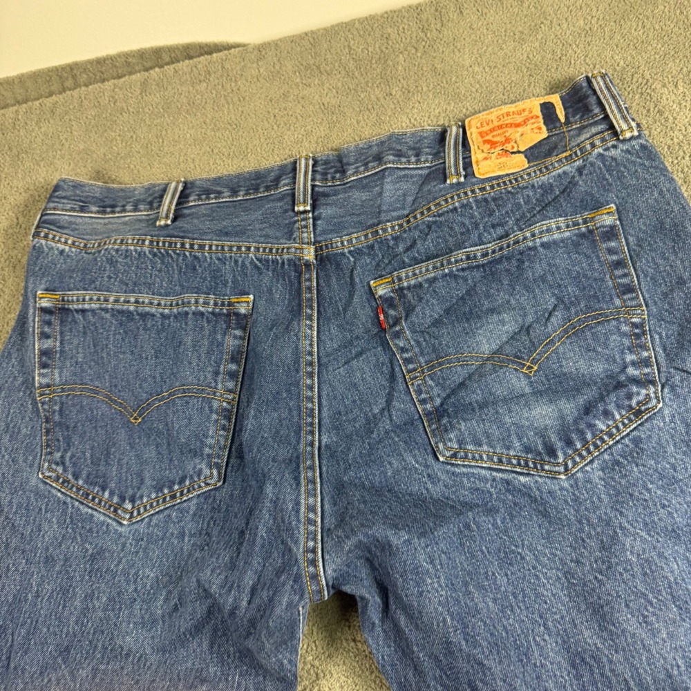 Levis 501 Original Fit Mens Blue Medium Wash Straight Leg Jeans 40x29 Button Fly